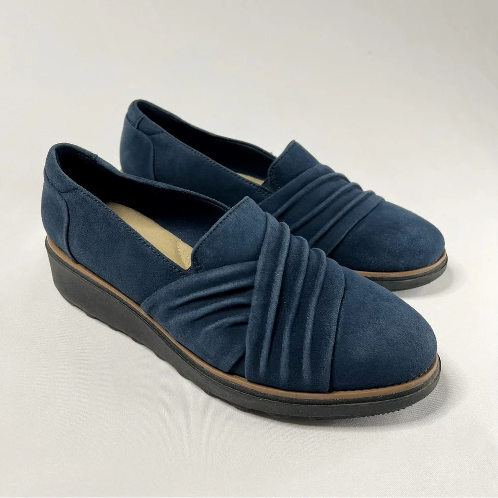 Clarks Women's Navy Blue Flats - Picture 4 of 8